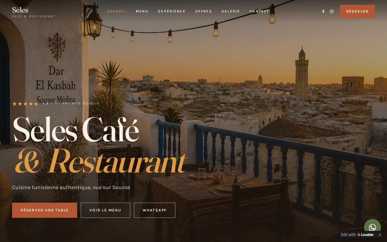 Seles Café & Restaurant — Restaurant Website